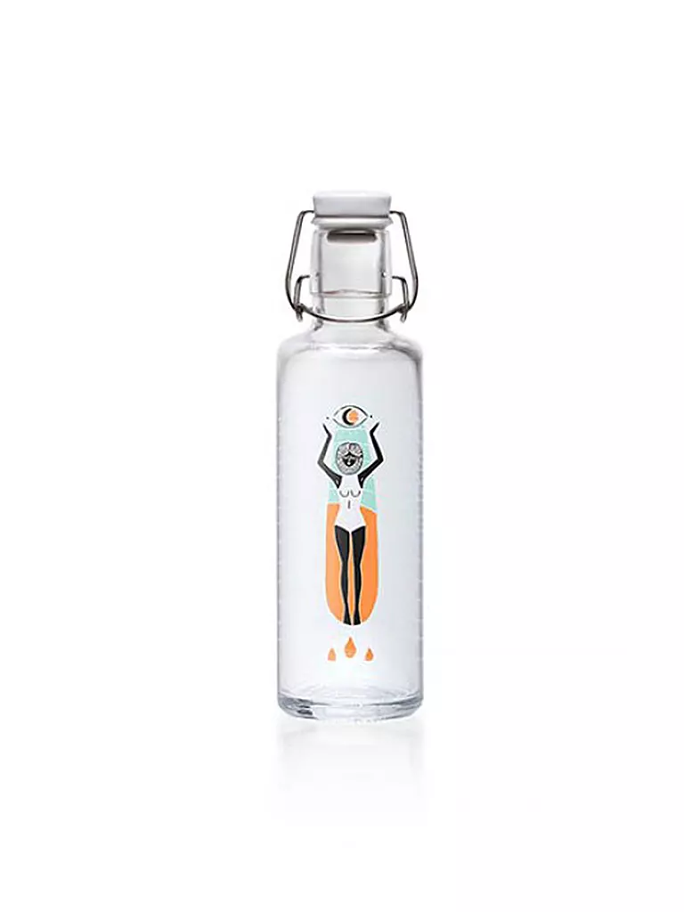 SOULBOTTLES | Trinkflasche "Soulsurferin" 0,6l | transparent