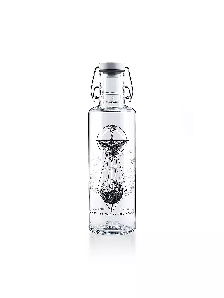 SOULBOTTLES | Trinkflasche "Whoever understand Geometry" 0,6l | transparent