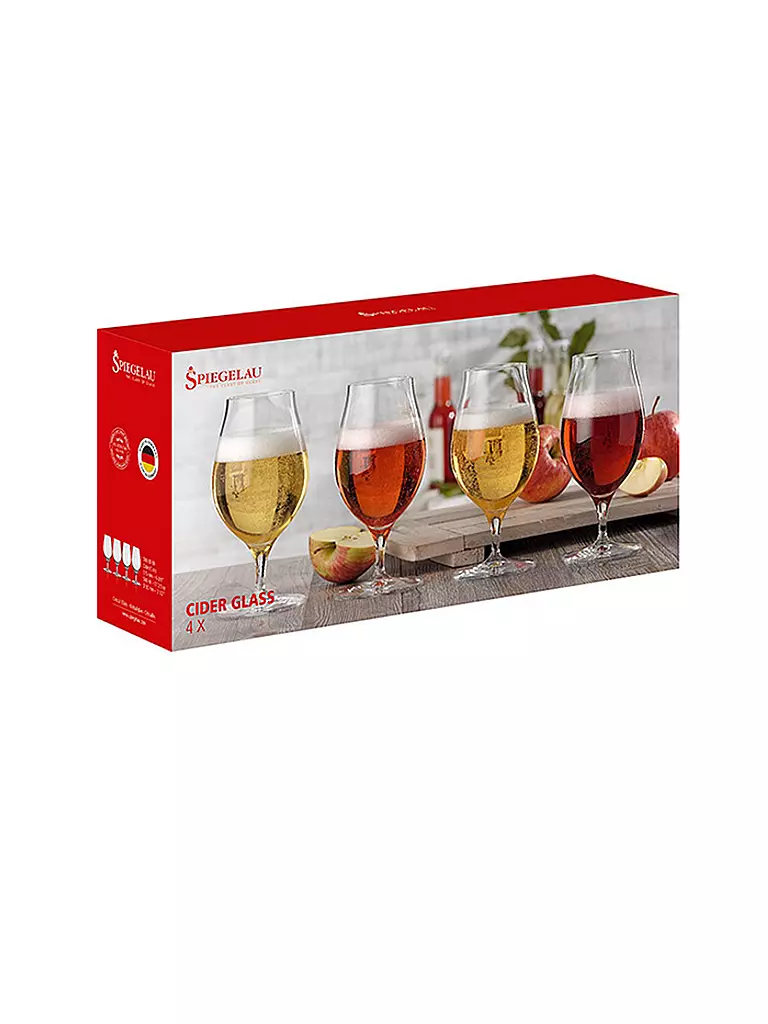 SPIEGELAU | Cider Glas-Set 4 Stück 500ml | transparent