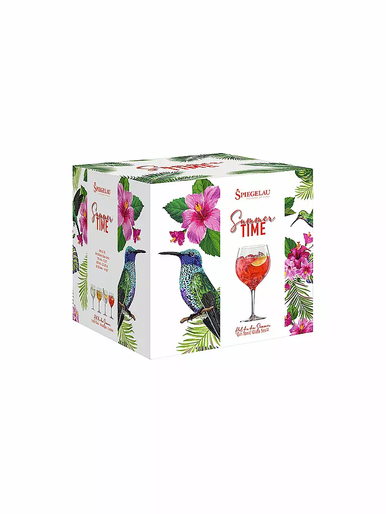 SPIEGELAU | Gin & Tonic Glas 4er-Set SUMMERTIME | transparent