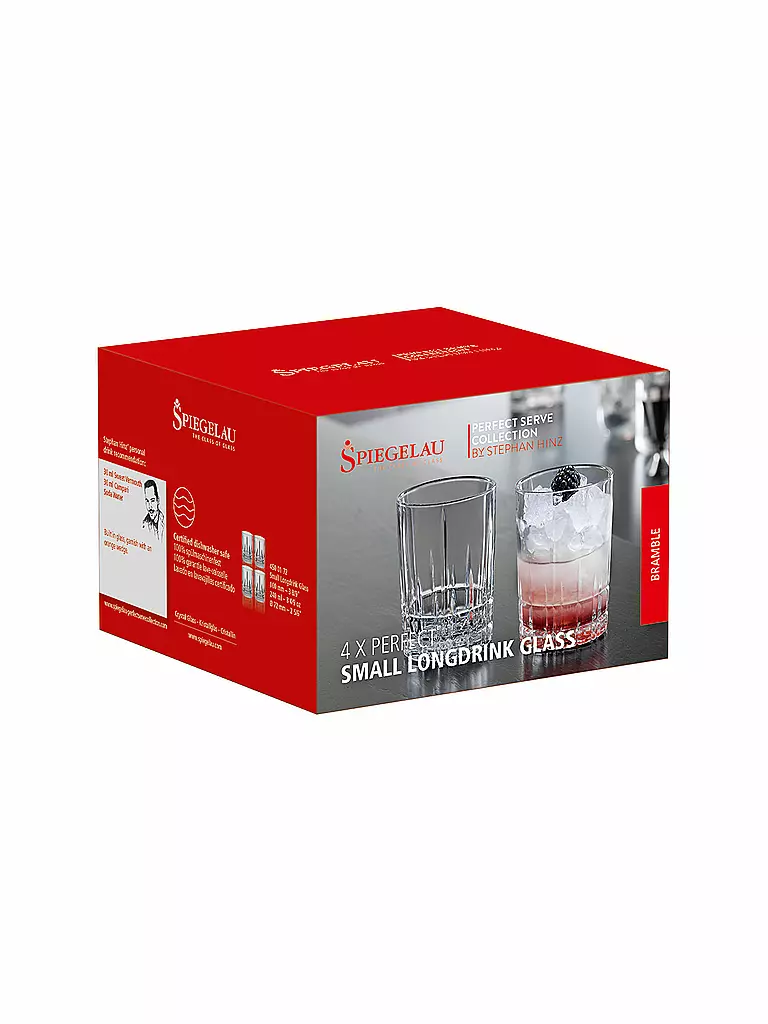 SPIEGELAU | Longdrinkglas 4er Set PERFECT SERVE COLLECTION Small 240ml | transparent