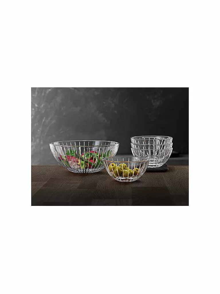 SPIEGELAU | Schalen Set MILANO 5-er 4 Schalen 13 cm + 1 Schale 24,5 cm | transparent