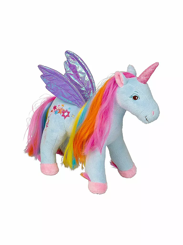 SPIEGELBURG | Regenbogen Einhorn Kosmo "Einhorn-Paradies" 27cm | transparent