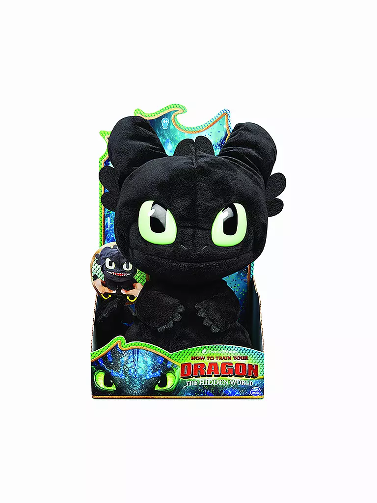 SPINMASTER | DreamWorks Dragons "Squeeze and Roar" - Ohnezahn 28cm 6052481 | transparent