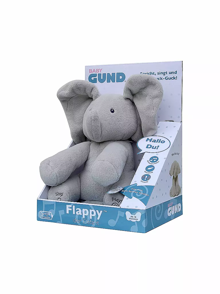SPINMASTER | GUND Flappy, der singende und sprechende Elefant  30cm | grau