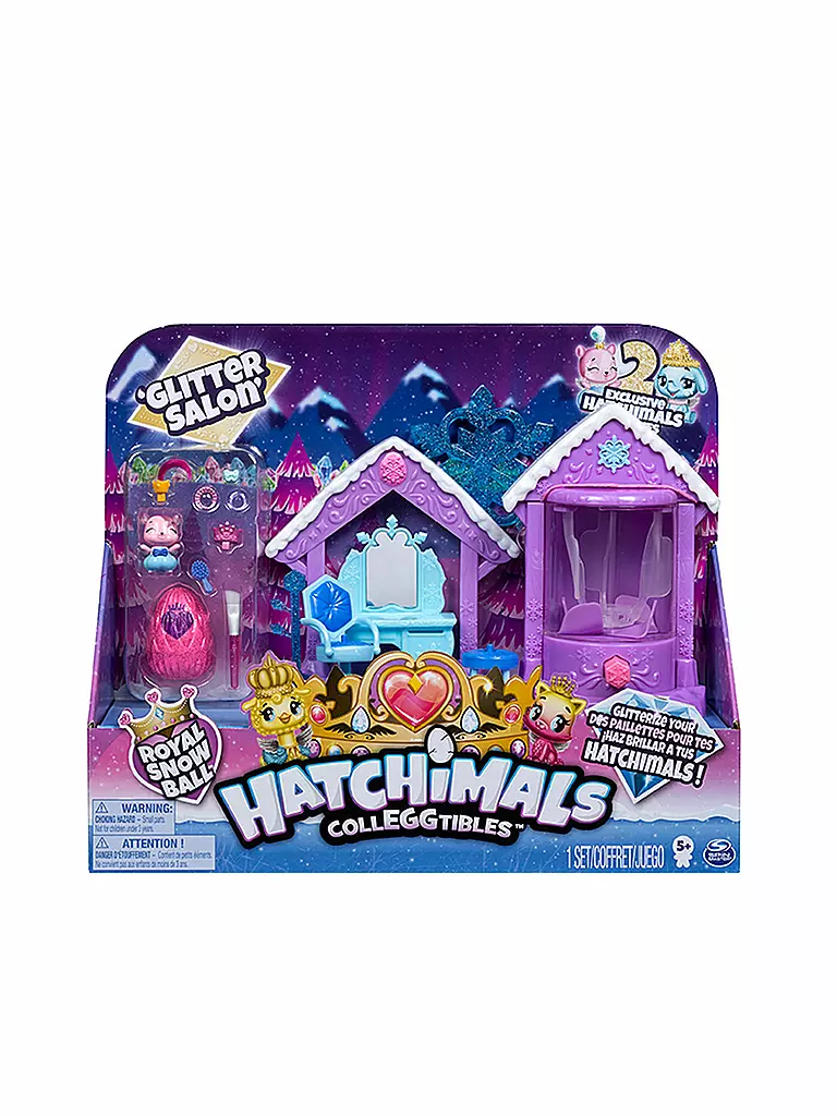 SPINMASTER | Hatchimals CollEGGtibles Glitzer-Salon Spielset 6047221 | transparent