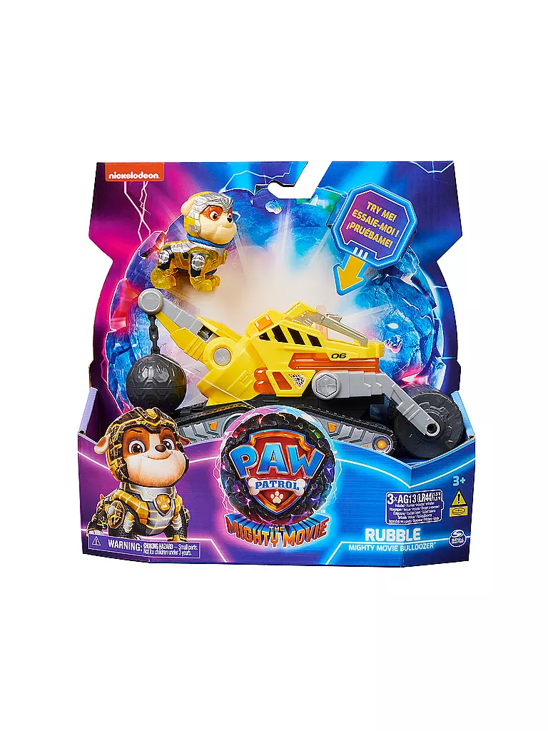 SPINMASTER | PAW Patrol Basis Fahrzeug von Rubble mit Welpenfigur | keine Farbe