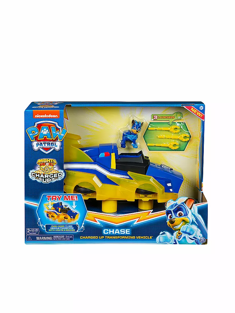SPINMASTER | PAW Patrol Chases Mighty Pups Charged Up Deluxe Verwandlungs-Fahrzeug | keine Farbe