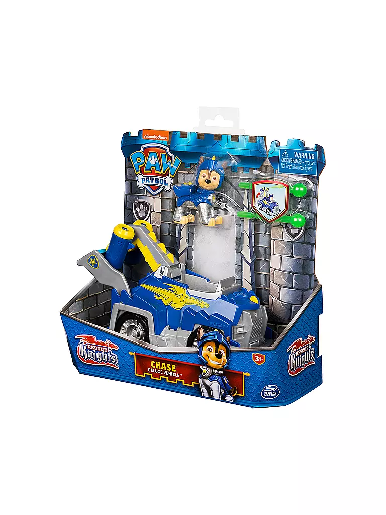 SPINMASTER | PAW Patrol Rescue Knights Basis Fahrzeug Spielzeugauto von Chase mit Welpenfigur | keine Farbe