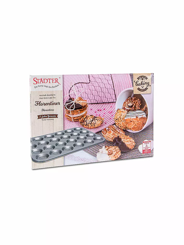 STAEDTER | we love baking - Florentiner für 24 Stück | grau