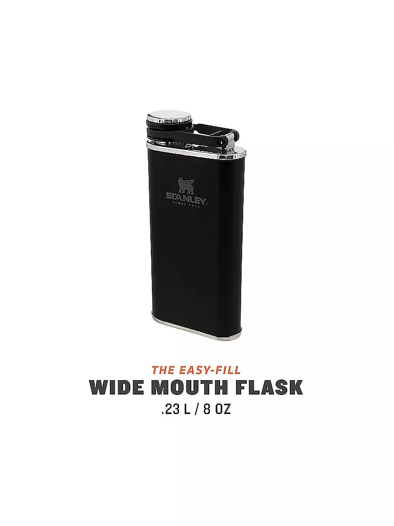 STANLEY | Flachmann Classic Flask 0,23l Schwarz | schwarz