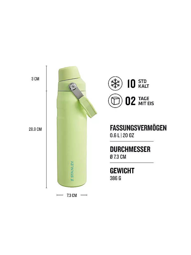 STANLEY | Isolierflasche - Thermosflasche ICEFLOW FAST FLOW BOTTLE 0,6l Citron | gelb