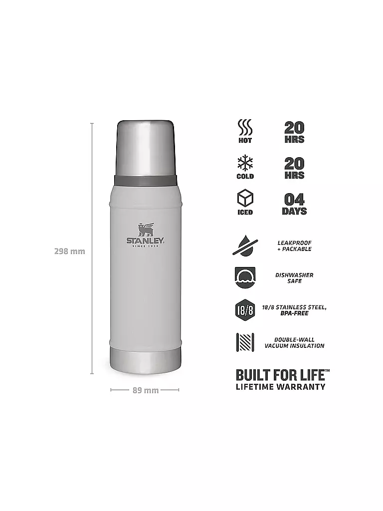 STANLEY | Isolierflasche - Thermosflasche VACUUM BOTTLE ASH 0,75l | rosa