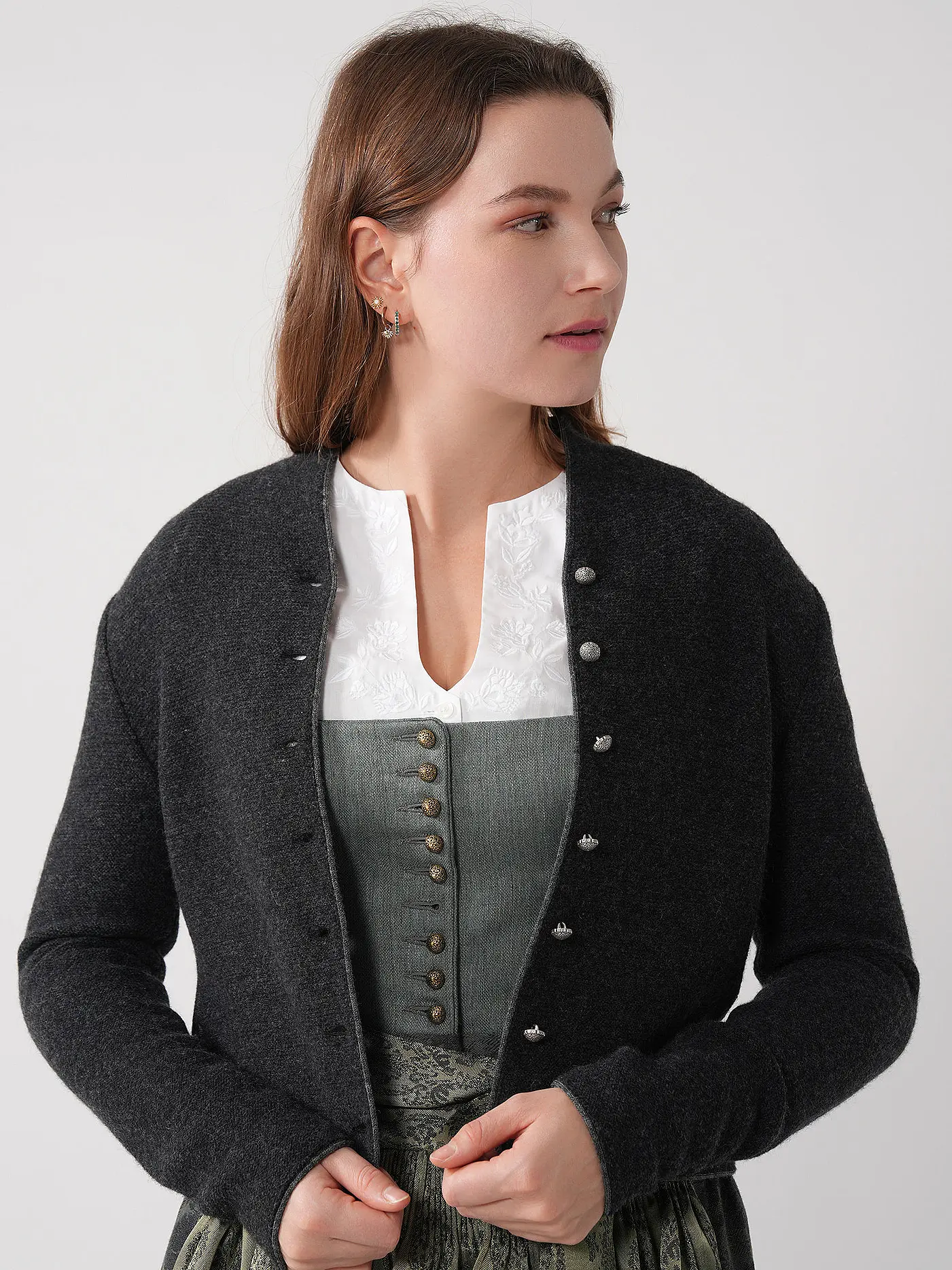 STAPF | Trachtenstrickjacke DORIKA | schwarz