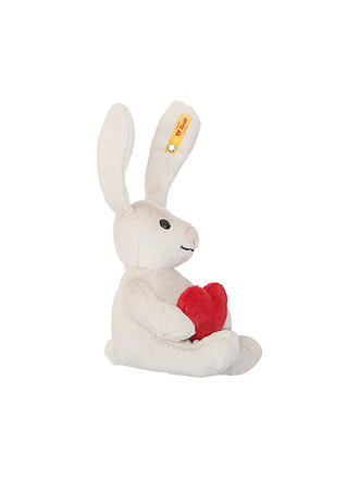 STEIFF | Plüschtier HOPPIE HASE LOVE 16cm Hellgrau 