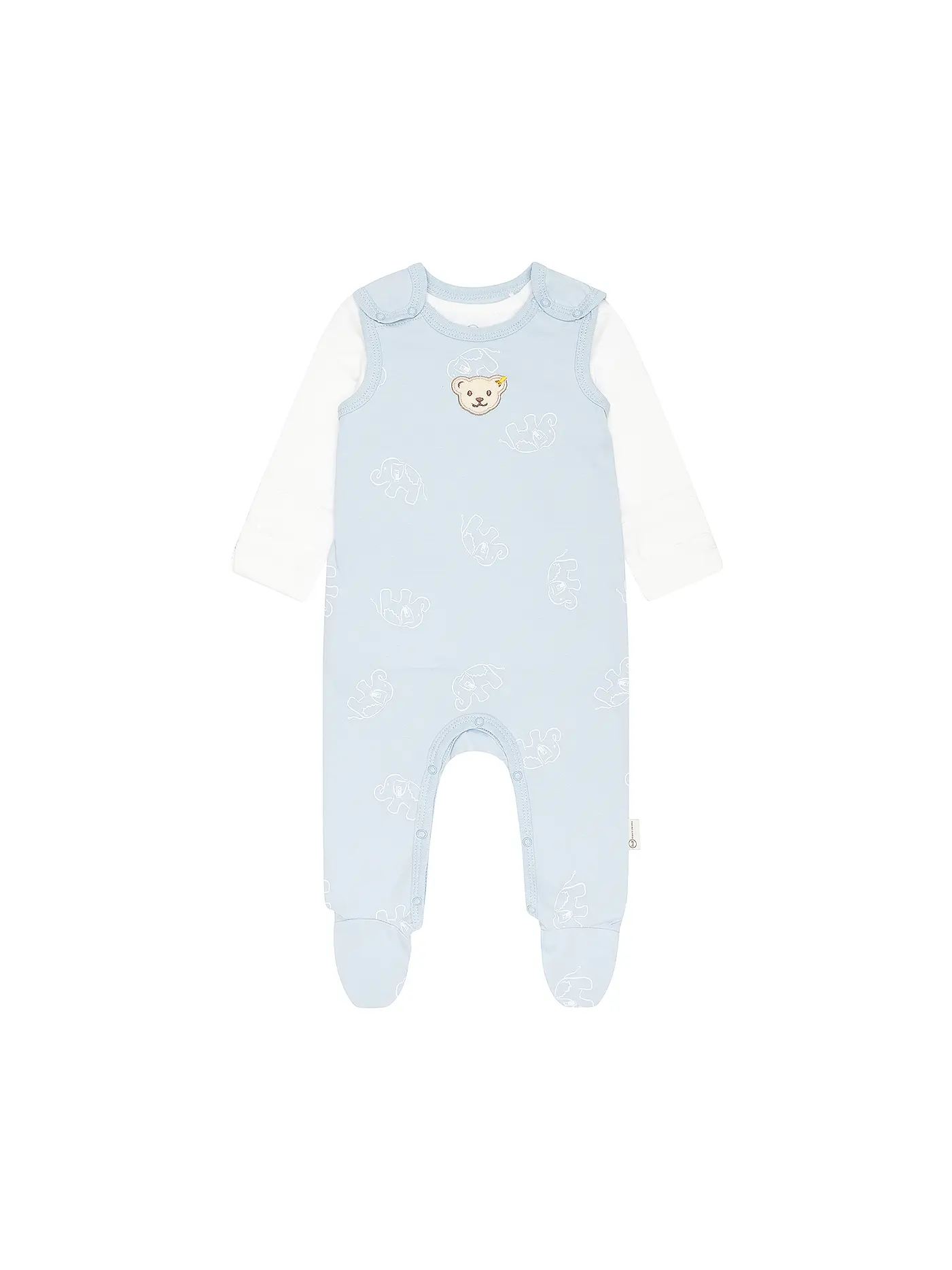 STEIFF | Baby Set 2tlg Strampler und Langarmshirt  | hellblau