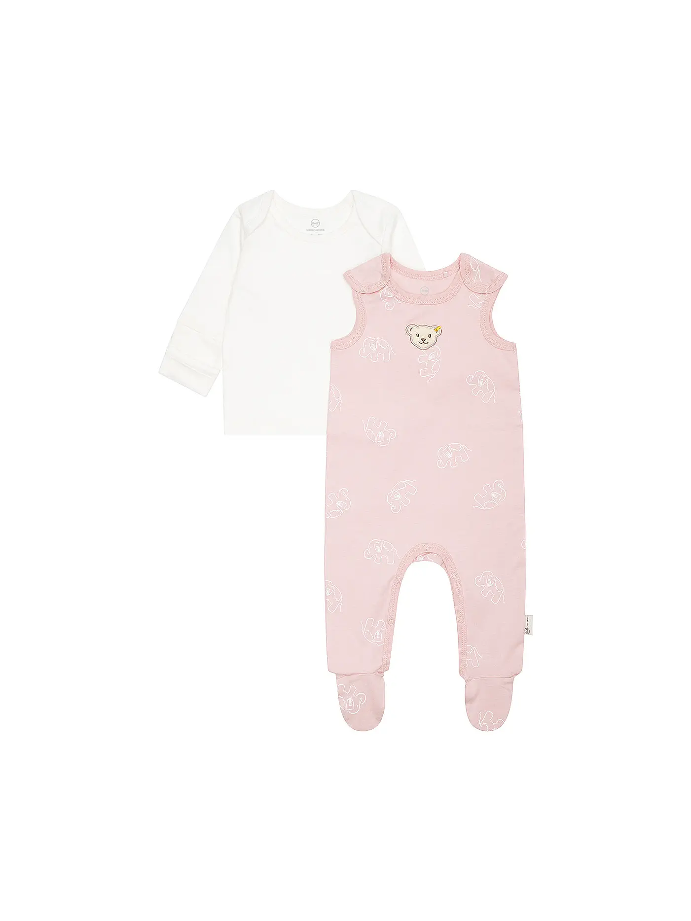 STEIFF | Baby Set 2tlg Strampler und Langarmshirt  | rosa