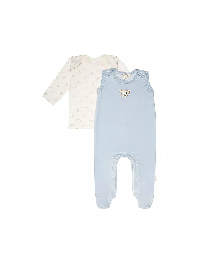 STEIFF | Baby Strampler Set 2 teilig | hellblau