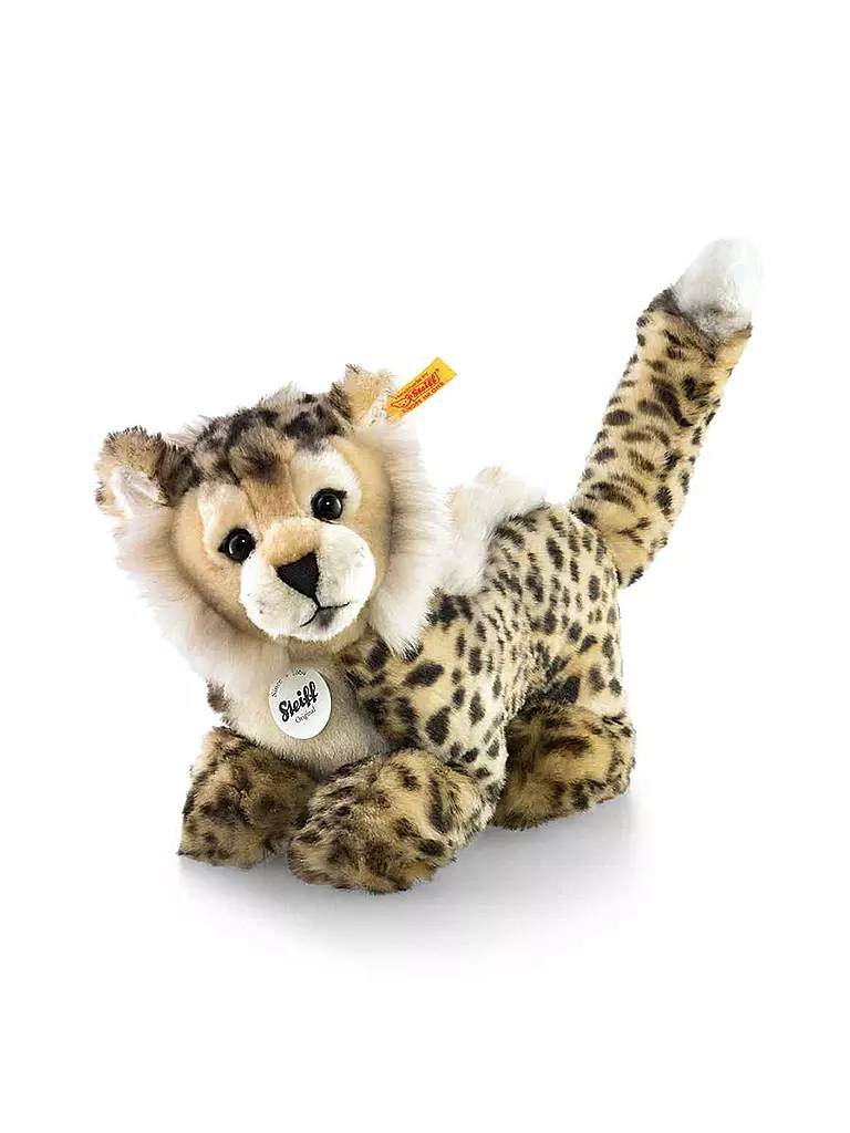 STEIFF | Cheetah Baby-Schlenker-Gepard 26cm | transparent