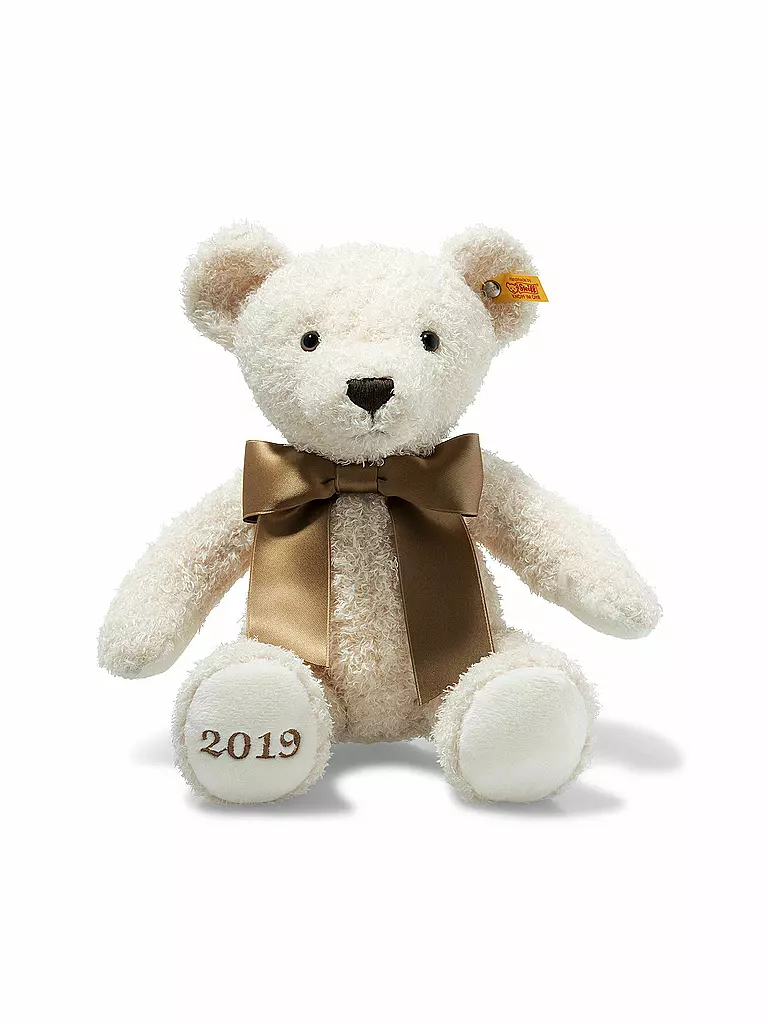 STEIFF | Cosy Jahresbär 2019 (Creme) 34cm 113376 | transparent