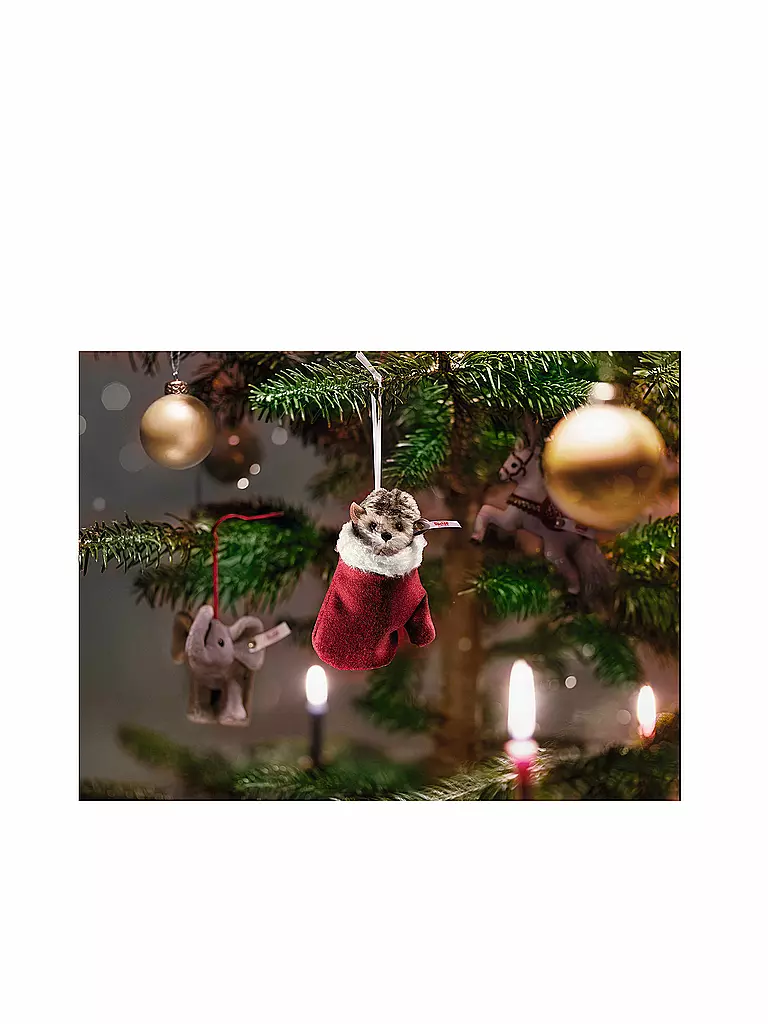 STEIFF | Igel im Handschuh Ornament 11cm Sammlerstück | braun