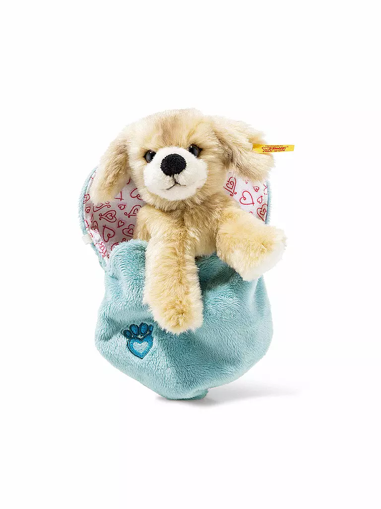STEIFF | Kelly Hund im Herzbeutel blond 15cm | transparent