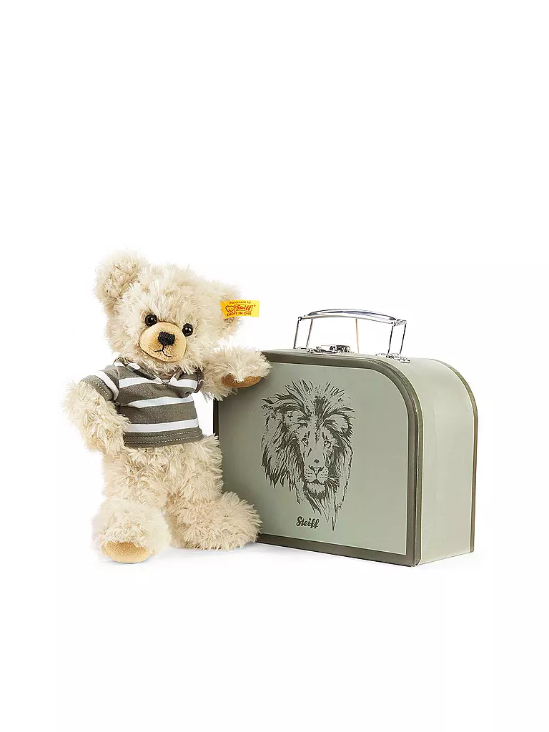 STEIFF | Lenni Teddybär im Koffer 22cm (blond) | transparent