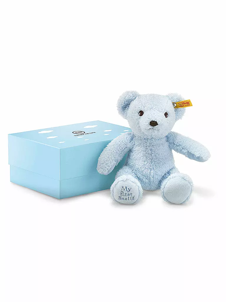 STEIFF | My first Steiff Teddybär in Geschenkbox 24cm blau | transparent