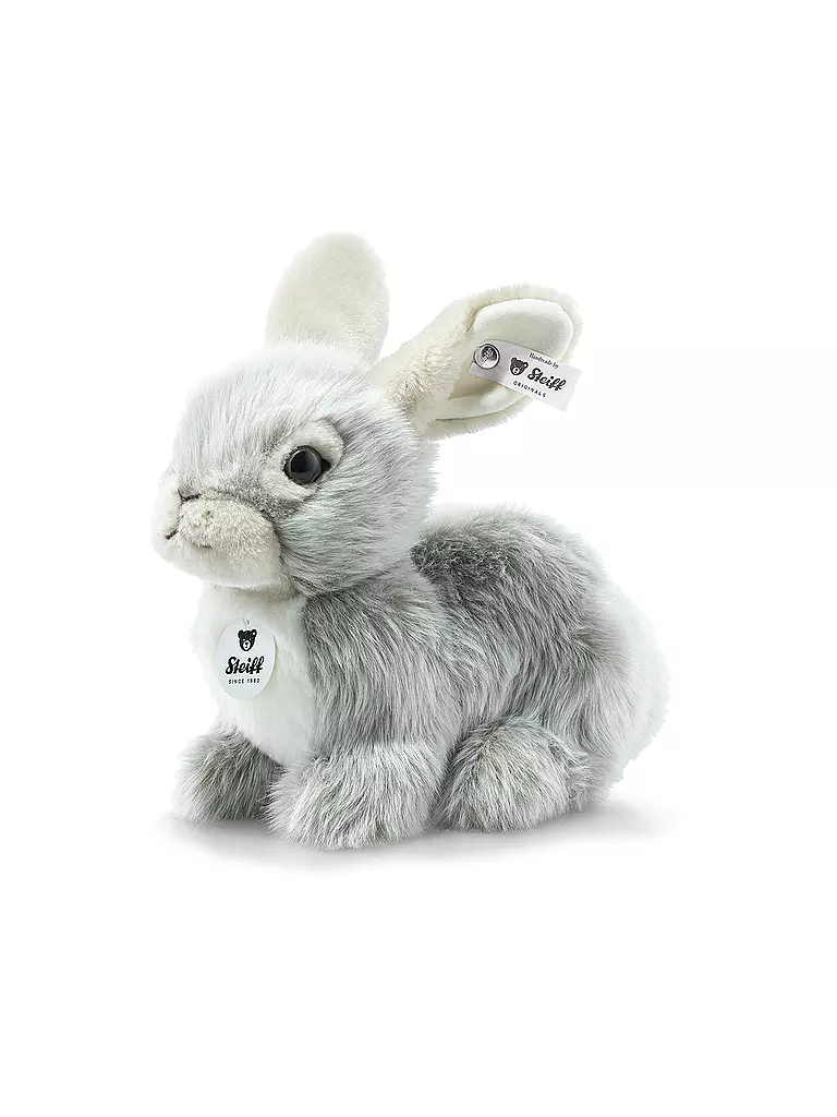 STEIFF | Plüschtier Dormili Hase sitzend 21cm | hellgrau
