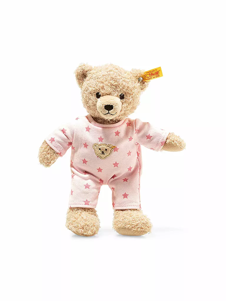 STEIFF | Teddy and Me Teddybär Junge Baby mit Schlafanzug 25cm 241642 | rosa
