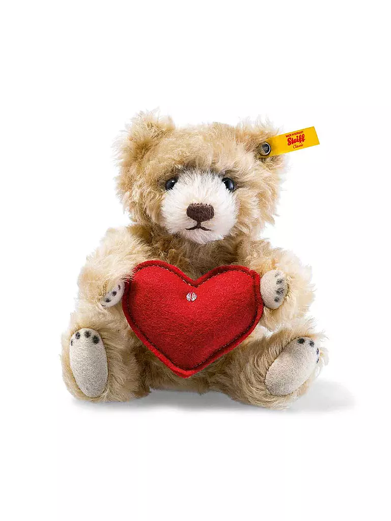 STEIFF | Teddybär mit Herz 18cm | transparent