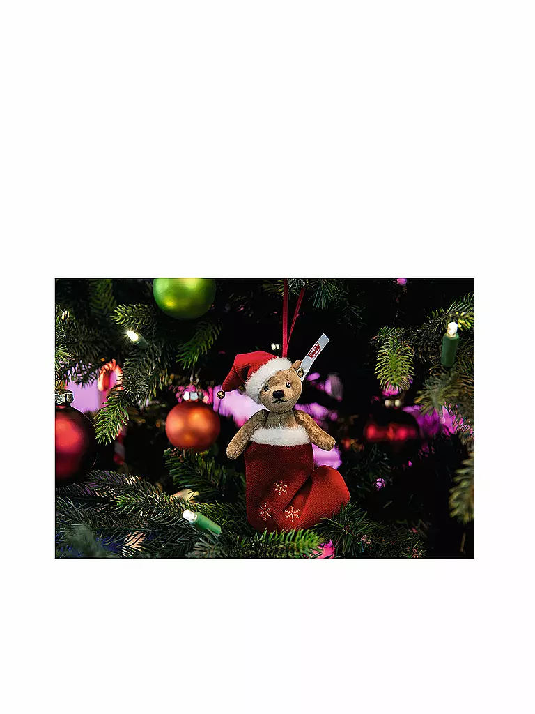 STEIFF | Weihnachtsschmuck Weihnachtsteddybär Ornament 12cm | keine Farbe