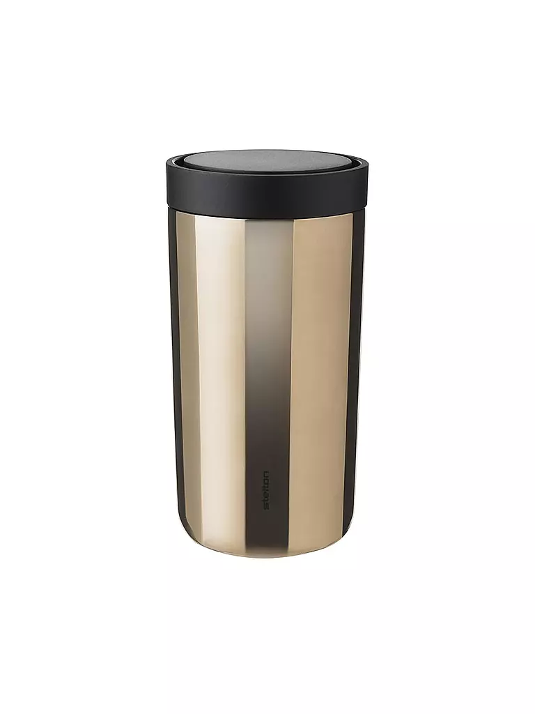 STELTON | To Go Click Stahl Becher 0,2L Dark Gold | gold