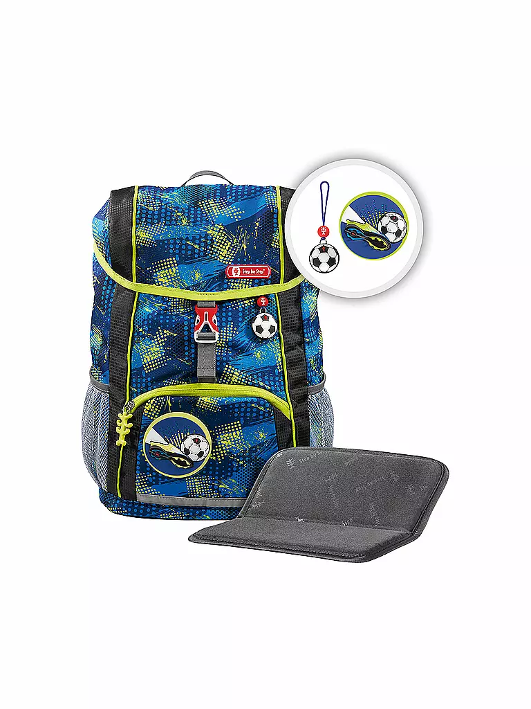 STEP BY STEP | KID Rucksack-Set 3-tlg. "Soccer Team" | blau