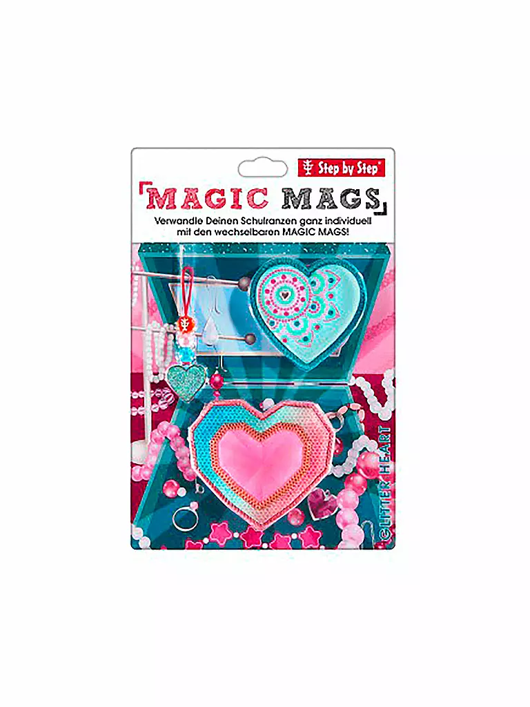 STEP BY STEP | Magic Mags Glitter Heart | grau