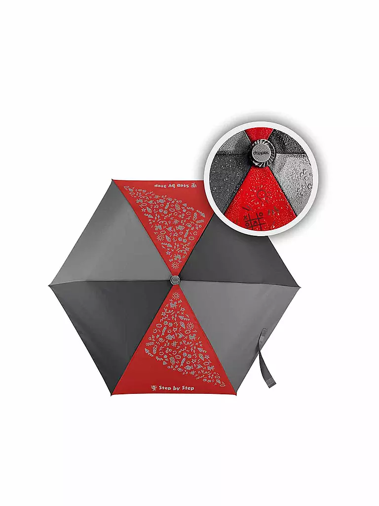 STEP BY STEP | Regenschirm MAGIC RAIN EFFECT  RED | blau