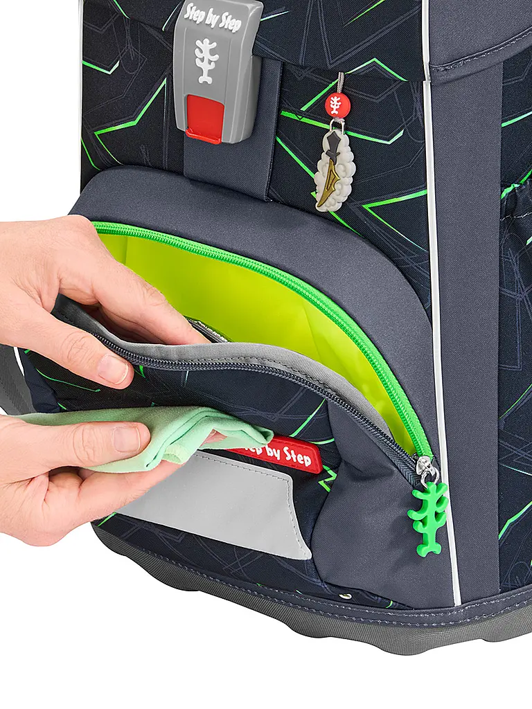 STEP BY STEP | Schulrucksack Set GIANT 5tlg. Ninja Kimo | Schwarz