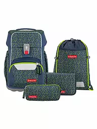 STEP BY STEP | Schultaschen Set 4tlg BASIS Green Geometric  | grün