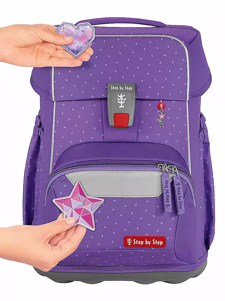 STEP BY STEP | Schultaschen Set 4tlg BASIS Purple Konfetti | lila