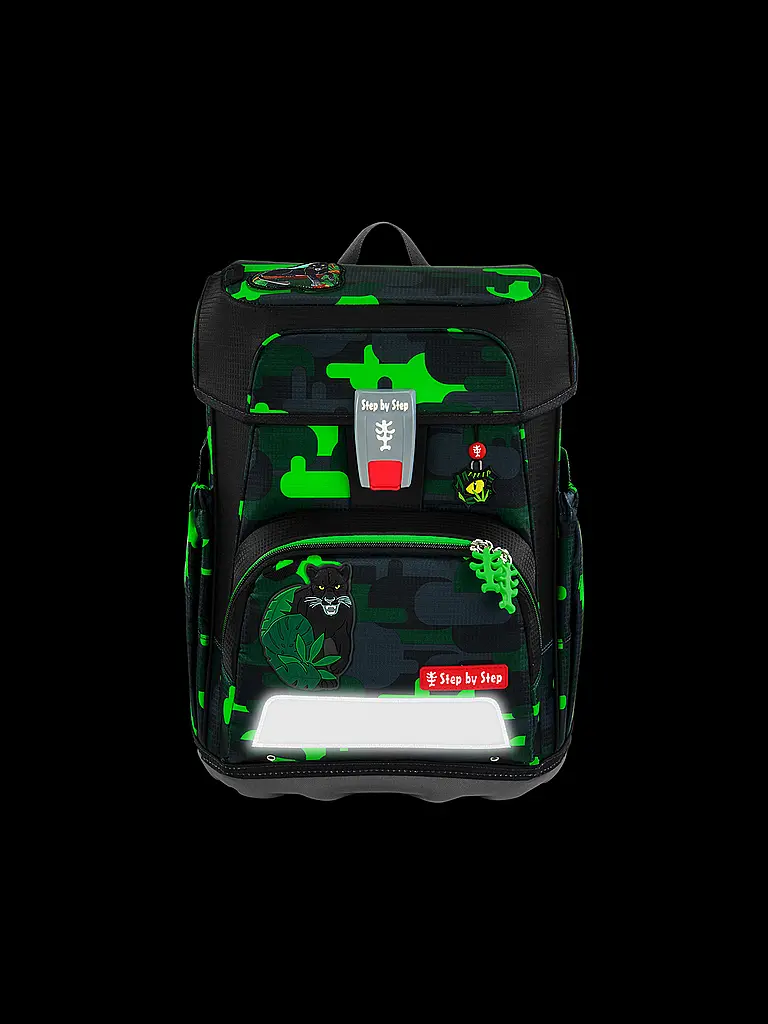 STEP BY STEP | Schultaschen Set 5tlg CLOUD Black Cat Chiko | Schwarz