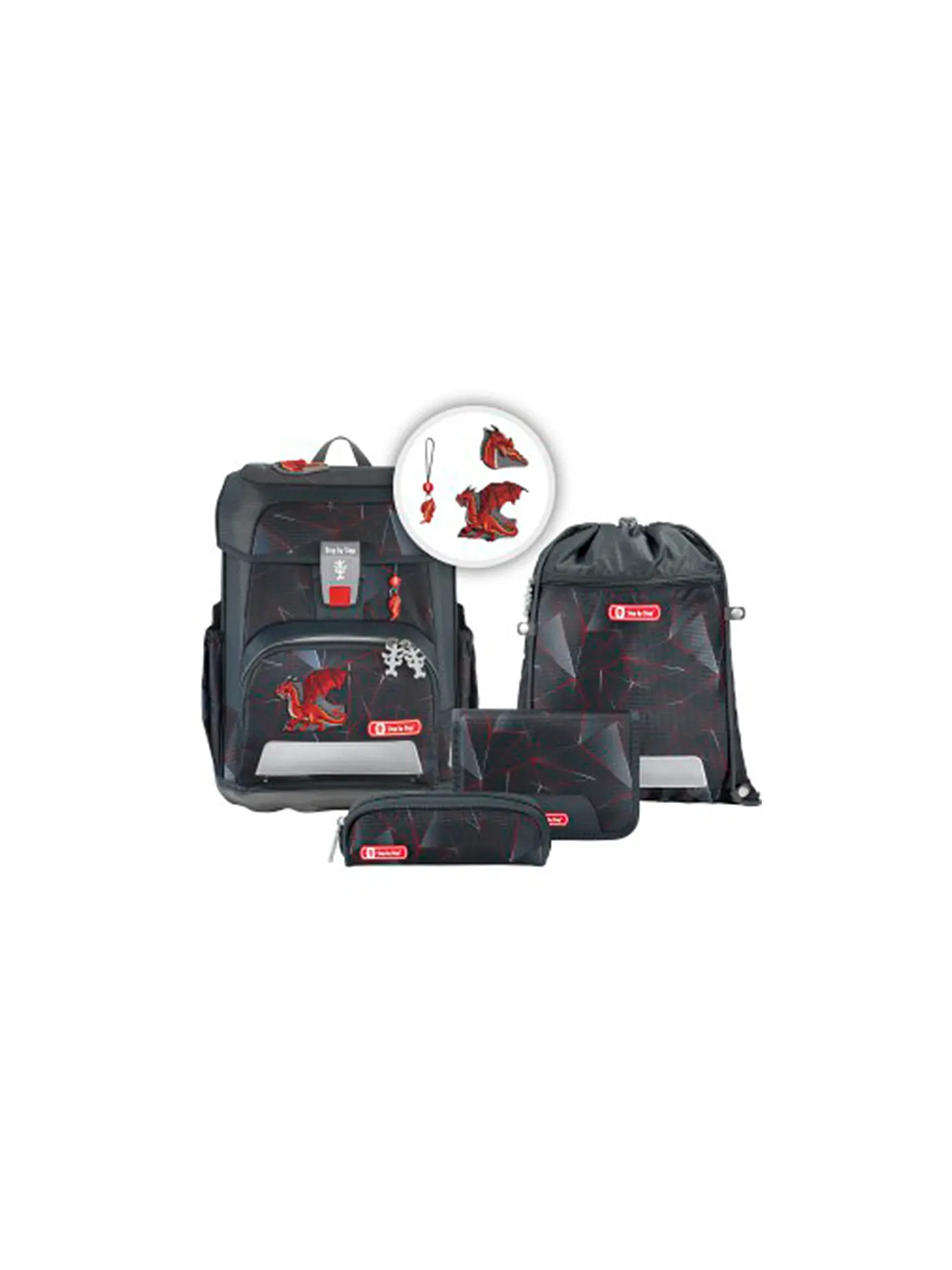 STEP BY STEP | Schultaschen Set 5tlg CLOUD Ninja Kimo  | schwarz