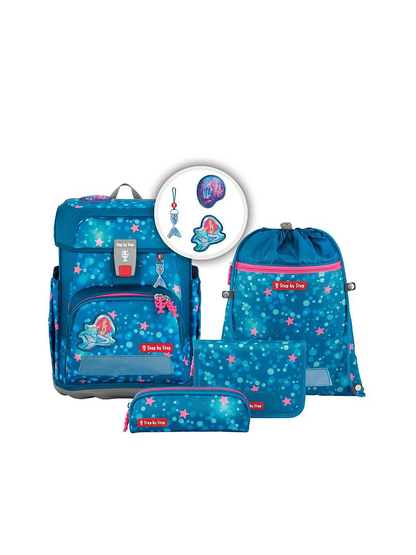 STEP BY STEP | Schultaschen Set 5tlg CLOUD Ninja Kimo  | türkis