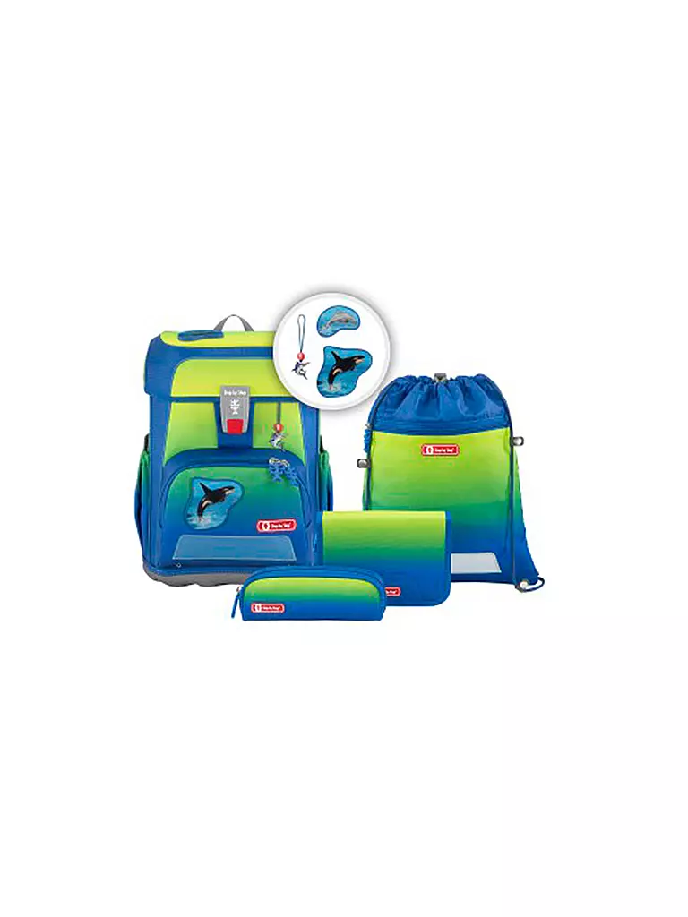 STEP BY STEP | Schultaschen Set 5tlg Cloud Ozean Orca Limited Edition | blau