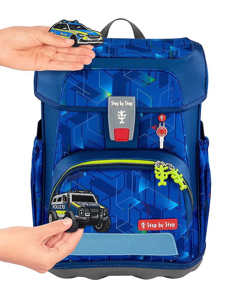 STEP BY STEP | Schultaschen Set 5tlg CLOUD Police Truck Char | Blau