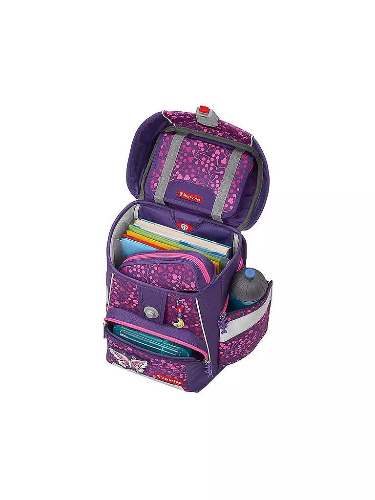 STEP BY STEP | Schultaschen Set 5tlg SPACE Shine Butterfly Night Ina | grün
