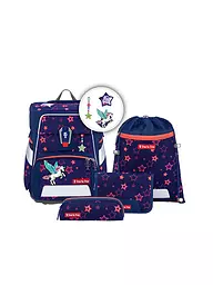 STEP BY STEP | Schultaschen Set 5tlg SPACE Shine Dino Night Tyro | lila