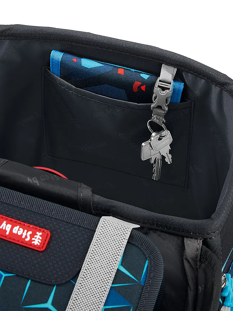 STEP BY STEP | Schultaschen Set 5tlg SPACE Shine Shark Dexte | Schwarz