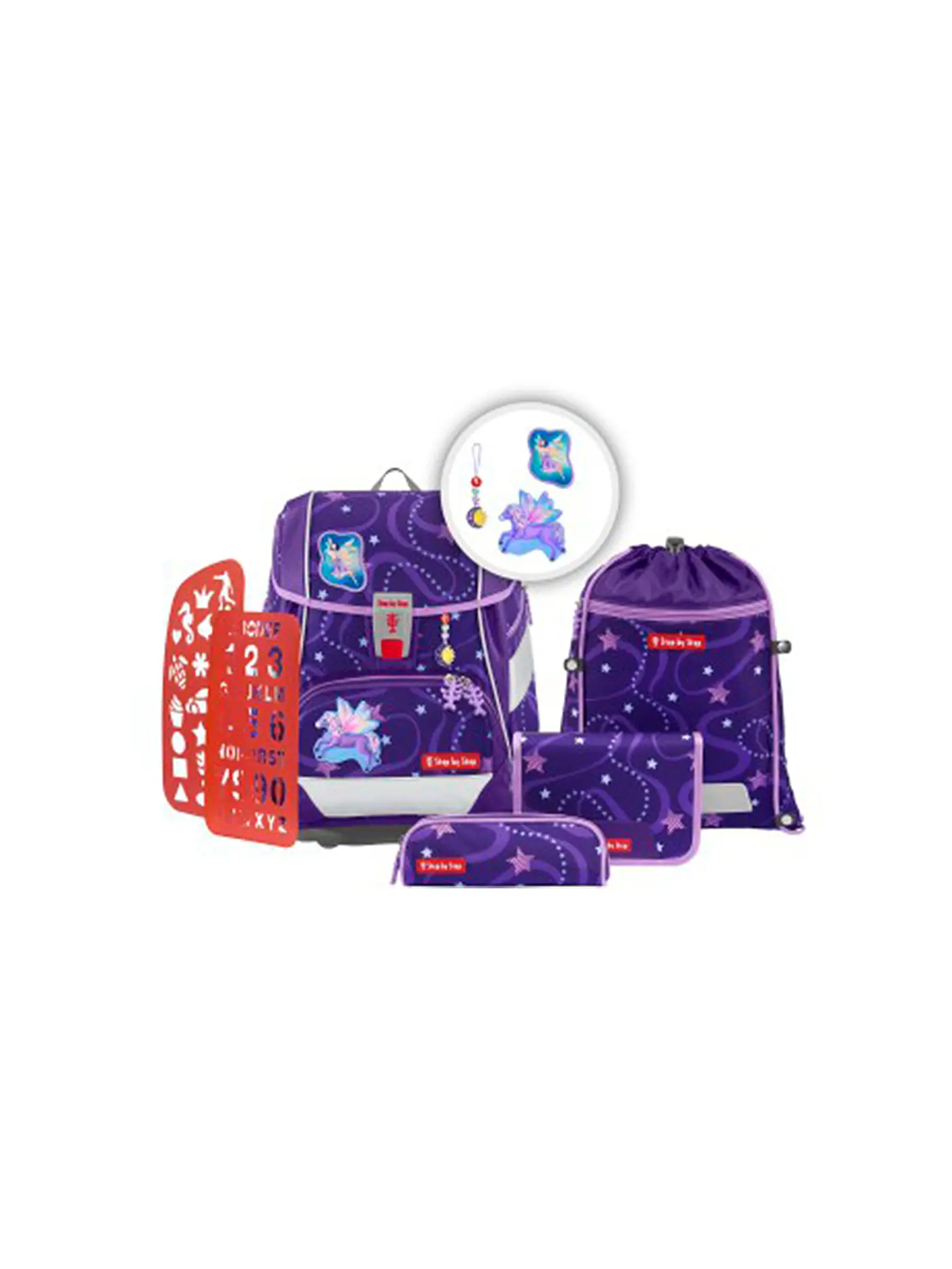 STEP BY STEP | Schulranzen Set 2in1 Plus Monster Trucker Rocky  | lila