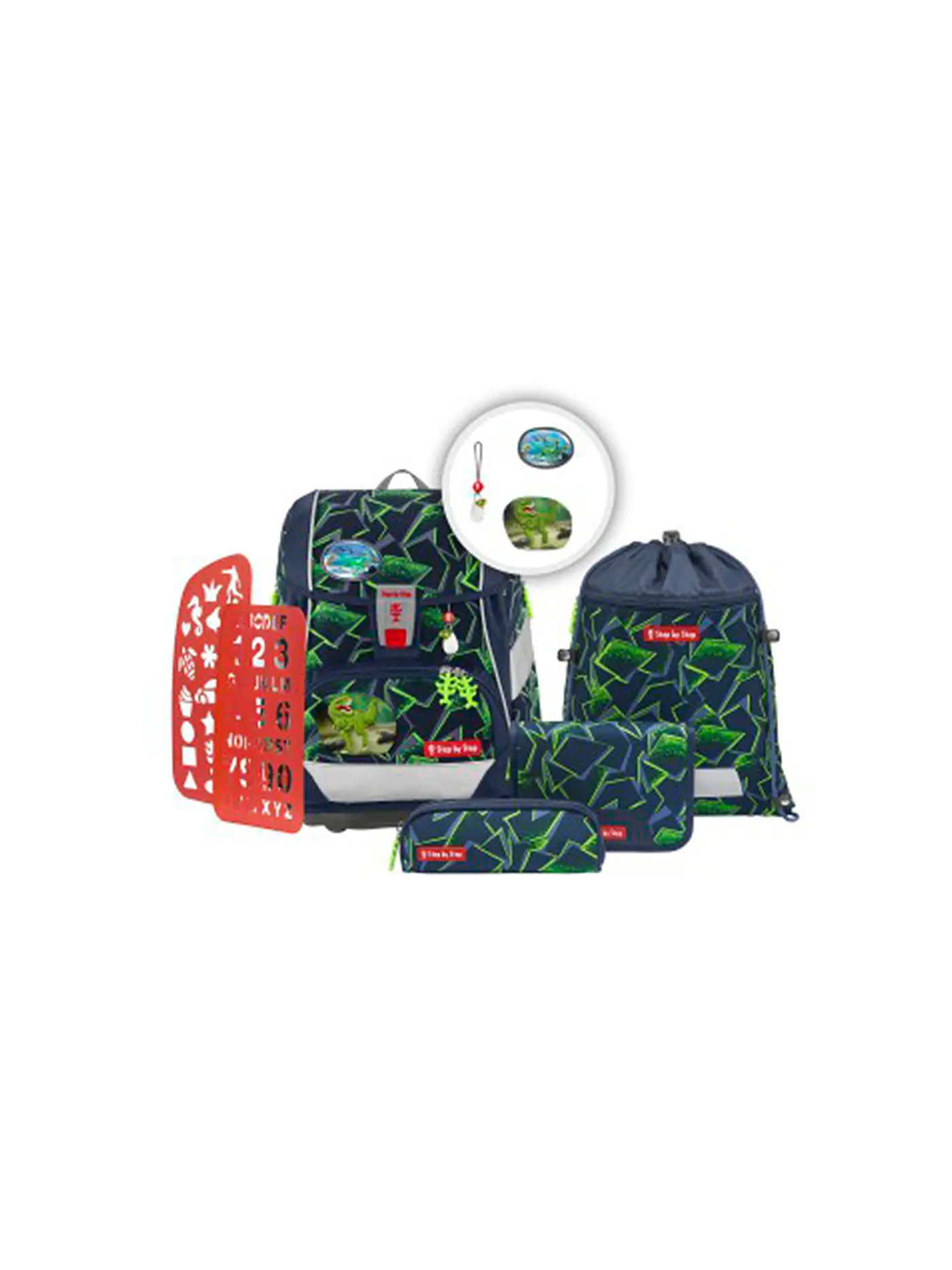 STEP BY STEP | Schulranzen Set 2in1 Plus Monster Trucker Rocky  | schwarz