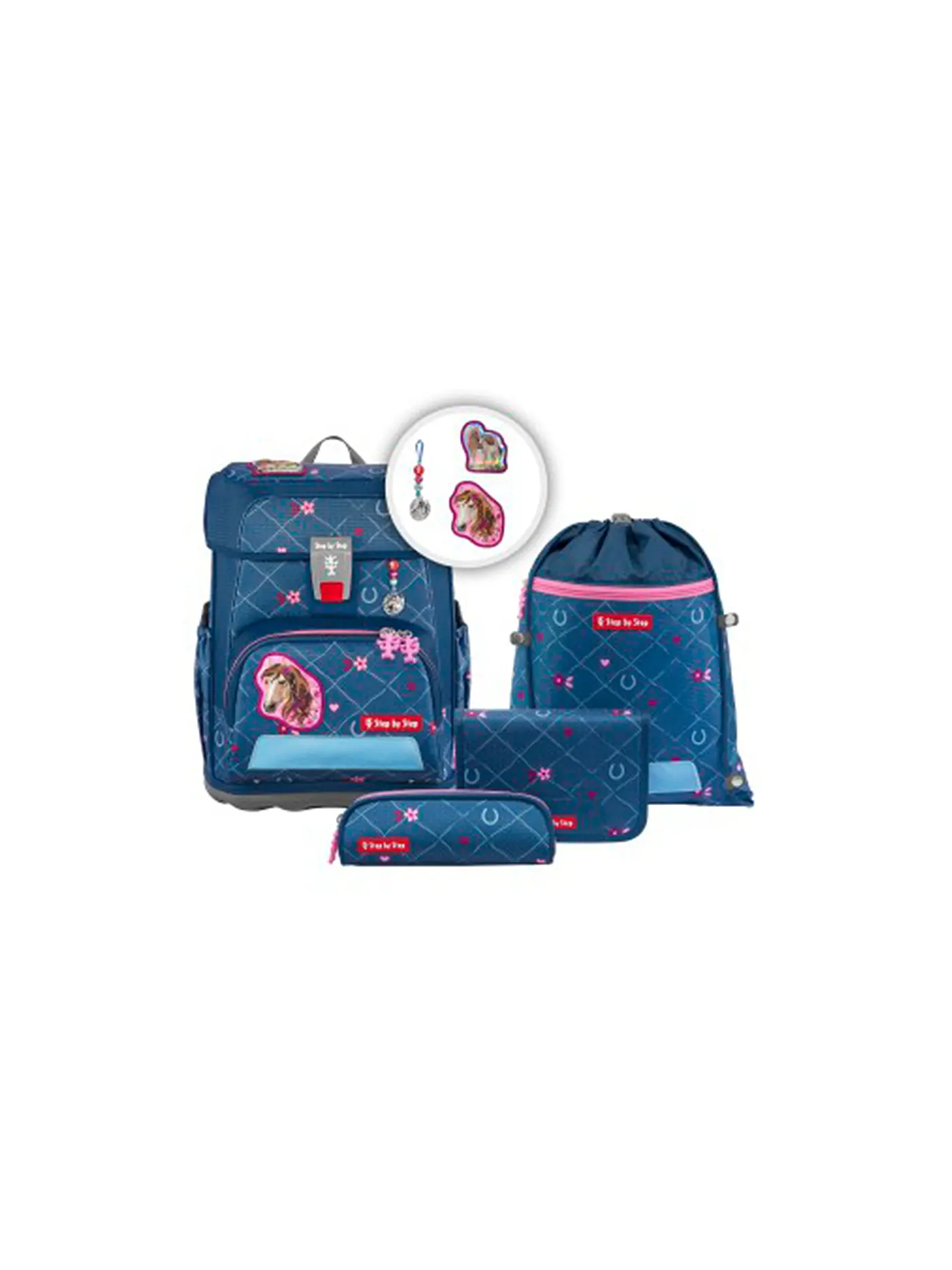 STEP BY STEP | Schultaschen Set 5tlg CLOUD Ninja Kimo  | dunkelblau